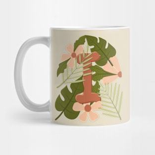 I letter floral Mug
